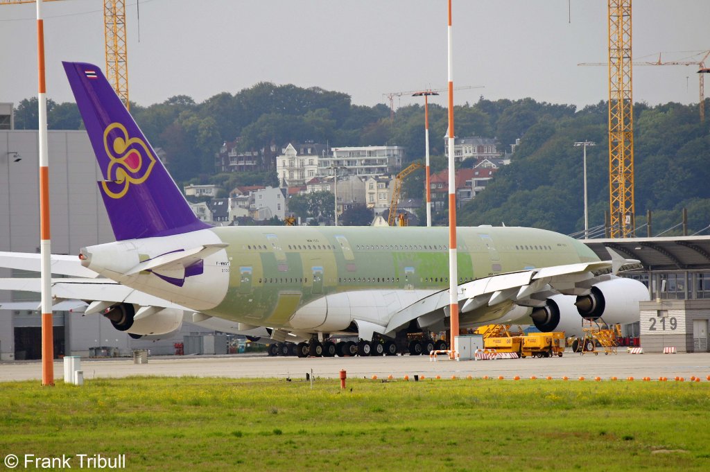 Ein Airbus A380-841 von THAI AIRWAYS INTERNATIONAL mit der Testkennung