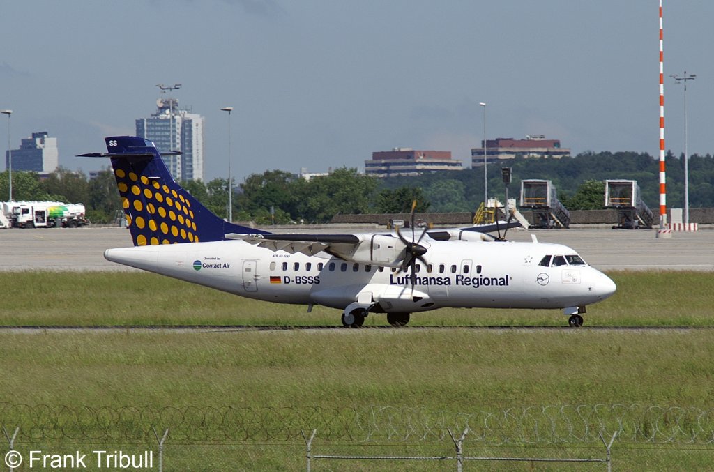 Eine ATR 42-500 der Contact Air (Lufthansa Regional) mit der