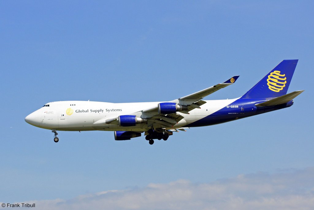 Eine Boeing 747-47UF von Global Supply Systems mit der Kennung