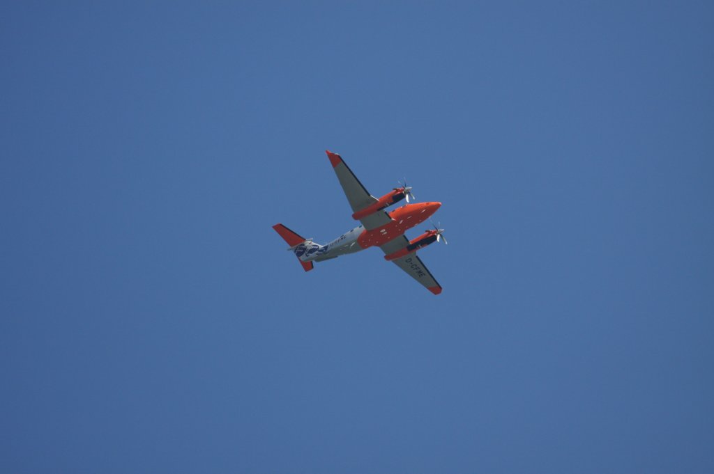 Eine Hawker Beechcraft Corporation mit der Kennung D-CFME aufgenommen am 05.08.2009 bei Cuxhaven.