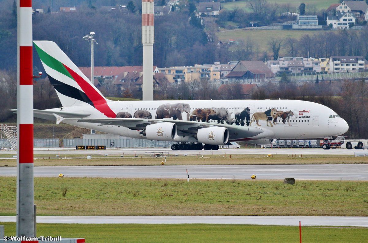 A6-EEI aufgenommen am 21.01.2018 auf dem Flughafen Zürich