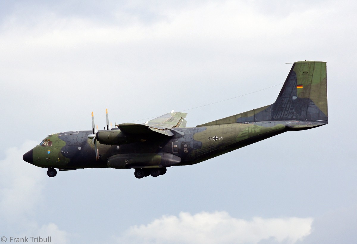 Eine Transall C-160D der Deutschen Luftwaffe mit der Kennung 50+91 aufgenommen am 12.08.2013 am MFG 3 in Nordholz