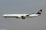 d-aihs/656286/ein-airbus-a340-642-von-lufthansa-mit Ein Airbus A340-642 von Lufthansa mit der Kennung D-AIHS aufgenommen am 22.05.2010 auf dem Flughafen Frankfurt am Main