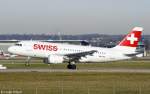 Ein Airbus A319-112 von Swiss International Air Lines mit der Kennung HB-IPV aufgenommen am 06.01.2015 auf dem Flughafen Stuttgart 