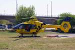 D-HOFF/135044/ein-eurocopter-ec-135-p2-von-der Ein Eurocopter EC-135 P2 von der ADAC Luftrettung mit der Kennung D-HOFF aufgenommen am 23.04.11 in Wrzburg