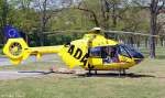 D-HOFF/233183/ein-eurocopter-ec-135-p2-von-der Ein Eurocopter EC-135 P2 von der ADAC Luftrettung mit der Kennung D-HOFF aufgenommen am 23.04.11 in Wrzburg 