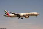 a6-ebm/162377/eine-boeing-b777-31her-von-emirates-airline Eine Boeing B777-31HER von EMIRATES AIRLINE mit der Kennung A6-EBM aufgenommen am 23.05.2011 auf dem Flughafen Zrich