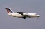 Ein British Aerospace Avro 146 RJ-85A von Air France (City Jet) mit der Kennung EI-RJG aufgenommen am 04.04.09 am Zricher Flughafen. 
