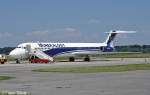 Eine McDonnell Douglas MD-82 von Mineralogy mit der Kennung VP-CBI aufgenommen am 27.06.10 am Flughafen Friedrichshafen  