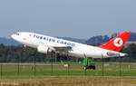 Ein Airbus A310-304 von Turkish Airlines Cargo mit der Kennung TC-JCT aufgenommen am 08.09.2012 auf dem Flughafen Zürich