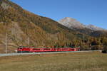 RhB Ge 4/4 II 625 am 27. Oktober 2021 kurz vor Zernez.